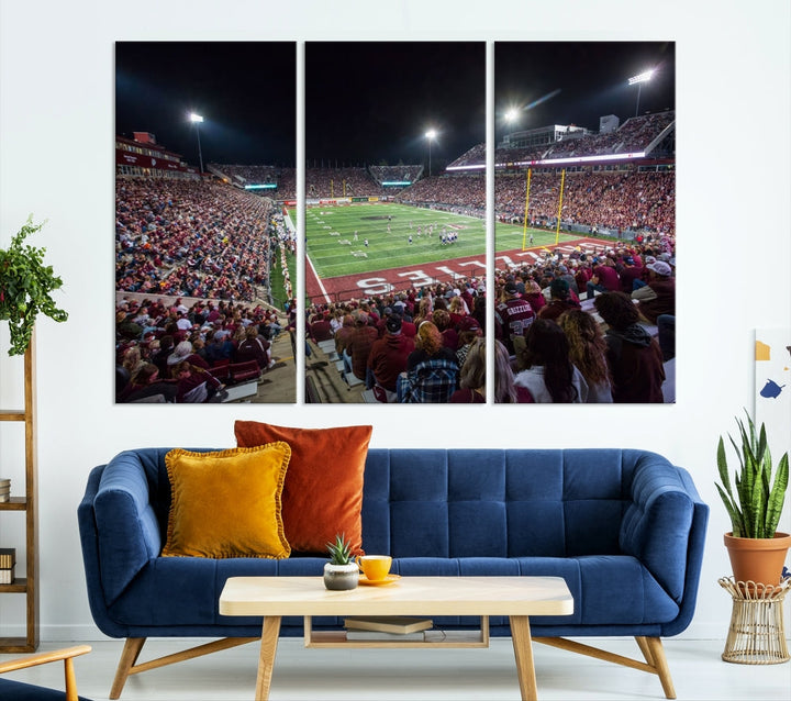 Washington Grizzy Football Stadium American Football Wall Art Canvas Print, Stadium Sport Wall Art Print