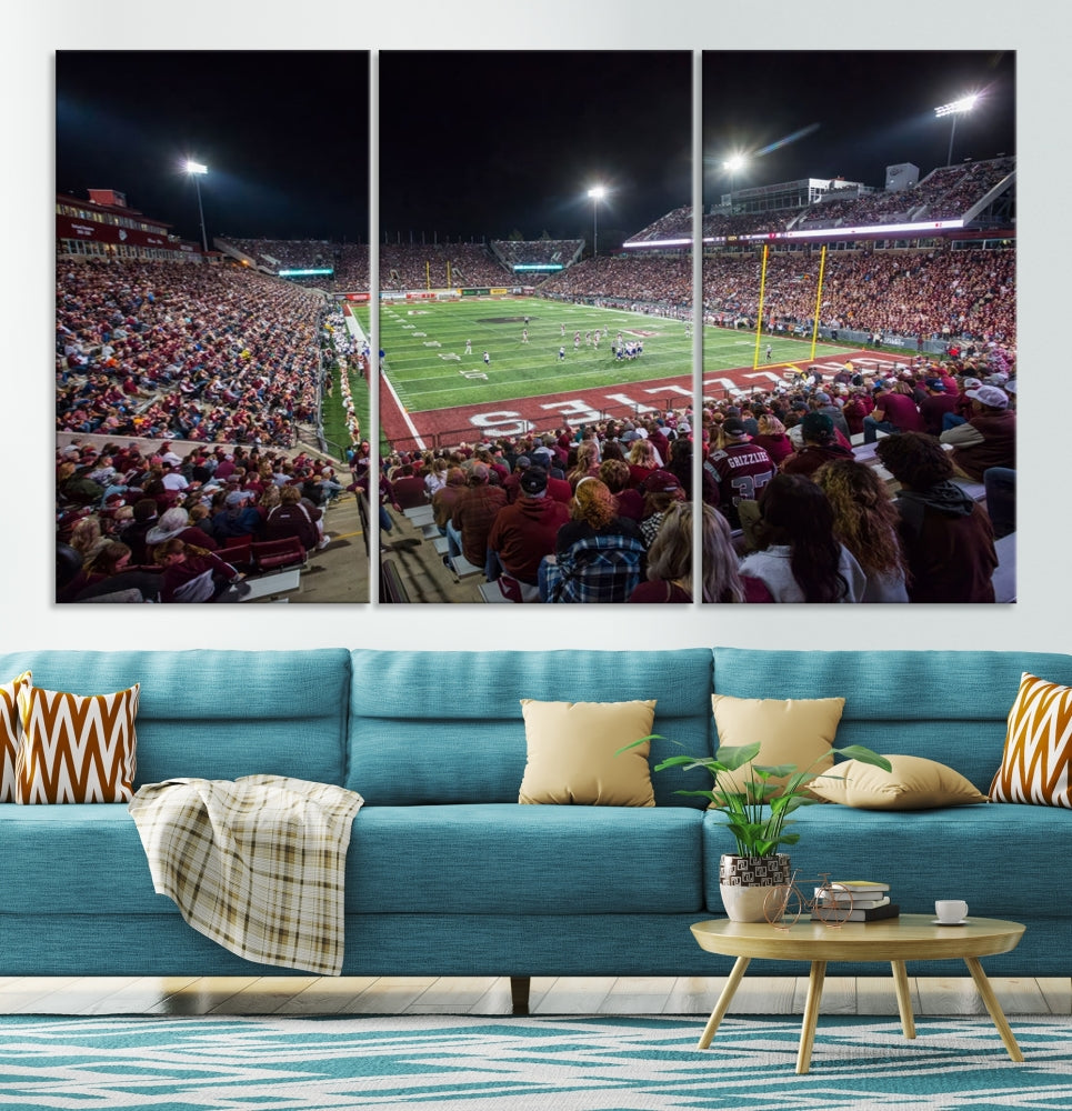 Washington Grizzy Football Stadium American Football Wall Art Canvas Print, Stadium Sport Wall Art Print