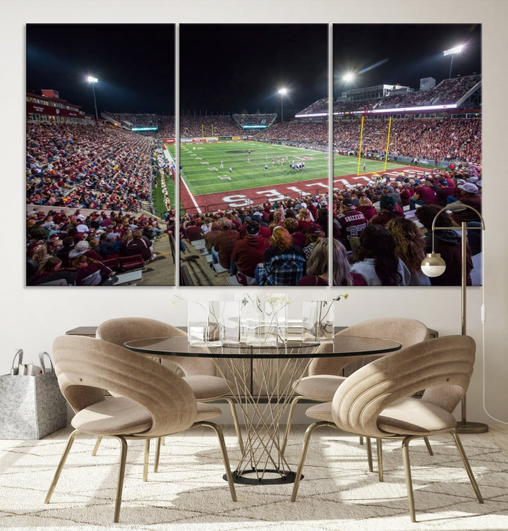 Washington Grizzy Football Stadium American Football Wall Art Canvas Print, Stadium Sport Wall Art Print