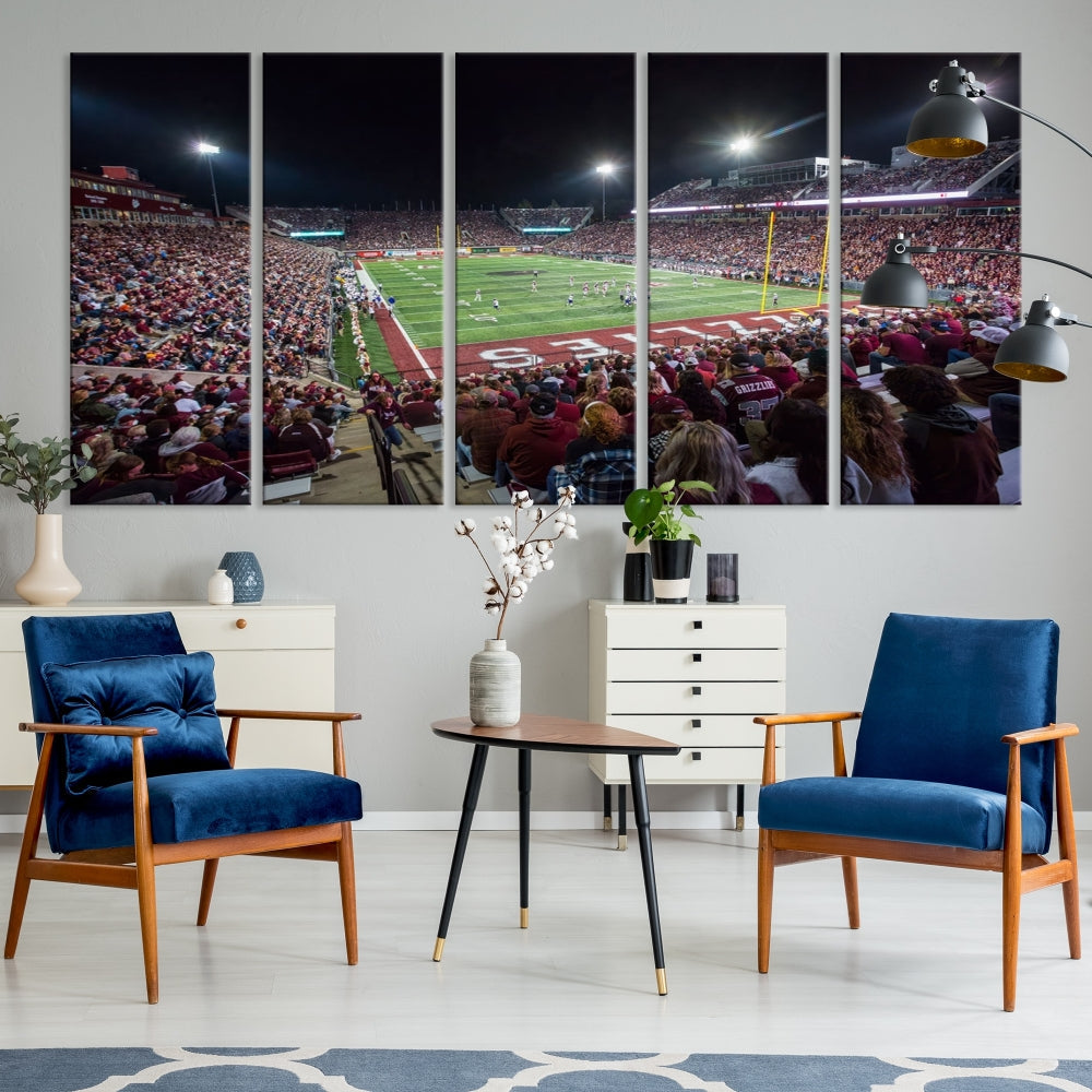 Washington Grizzy Football Stadium American Football Wall Art Canvas Print, Stadium Sport Wall Art Print