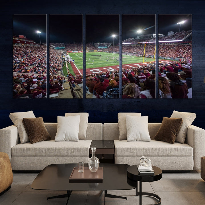 Washington Grizzy Football Stadium American Football Wall Art Canvas Print, Stadium Sport Wall Art Print