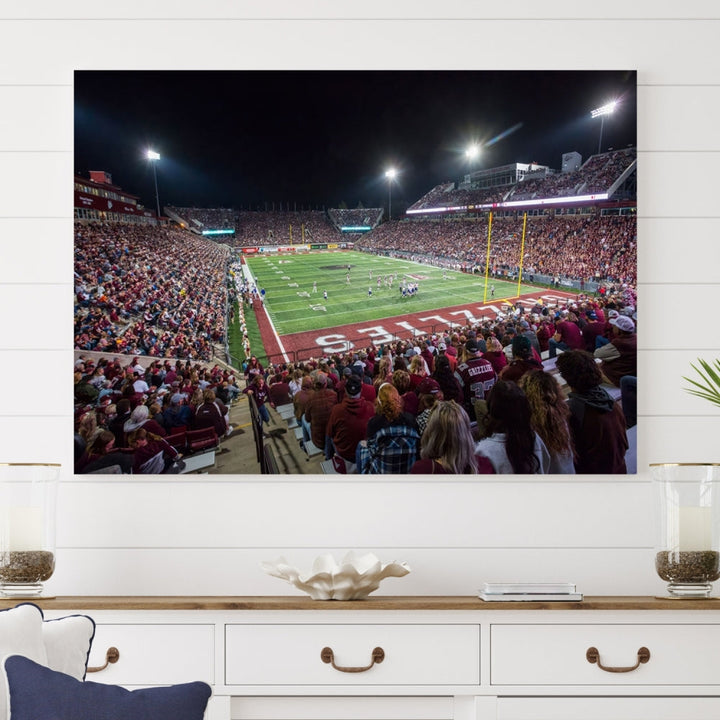 Washington Grizzy Football Stadium American Football Wall Art Canvas Print, Stadium Sport Wall Art Print