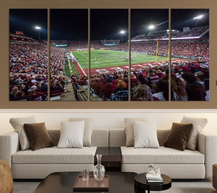 Washington Grizzy Football Stadium American Football Wall Art Canvas Print, Stadium Sport Wall Art Print