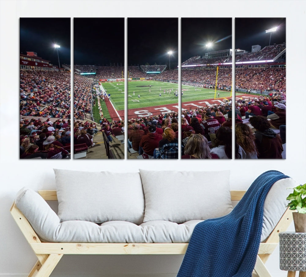 Washington Grizzy Football Stadium American Football Wall Art Canvas Print, Stadium Sport Wall Art Print