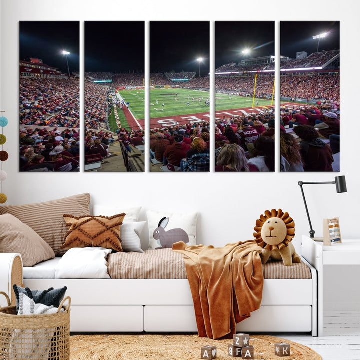 Washington Grizzy Football Stadium American Football Wall Art Canvas Print, Stadium Sport Wall Art Print