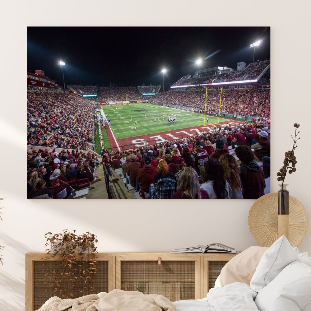 Washington Grizzy Football Stadium American Football Wall Art Canvas Print, Stadium Sport Wall Art Print