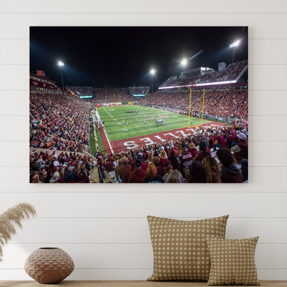 Washington Grizzy Football Stadium American Football Wall Art Canvas Print, Stadium Sport Wall Art Print