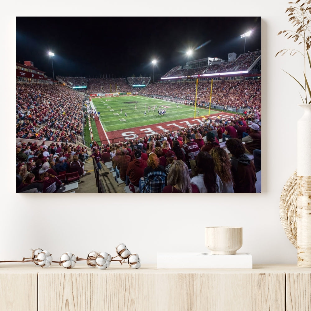 Washington Grizzy Football Stadium American Football Wall Art Canvas Print, Stadium Sport Wall Art Print