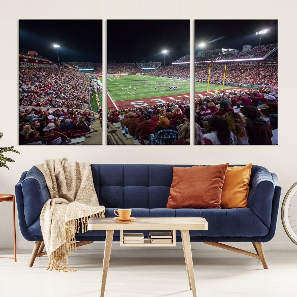 Washington Grizzy Football Stadium American Football Wall Art Canvas Print, Stadium Sport Wall Art Print