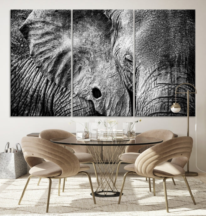 Wild Elephant Canvas Print Large Animal Wall Art Giclee Printing