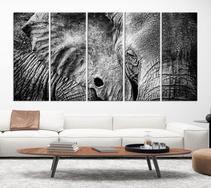 Wild Elephant Canvas Print Large Animal Wall Art Giclee Printing