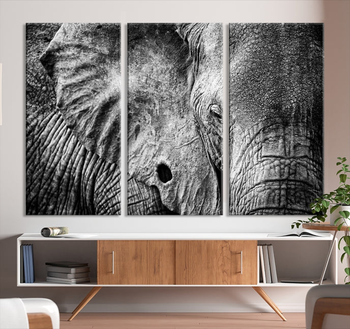 Wild Elephant Canvas Print Large Animal Wall Art Giclee Printing