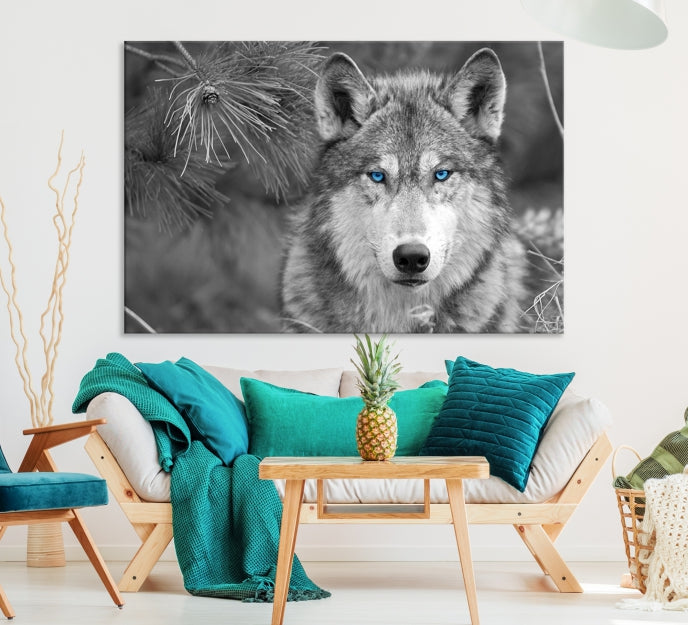 Wild Wolf Giclee Canvas Extra Large Animal Portrait Wall Art Print