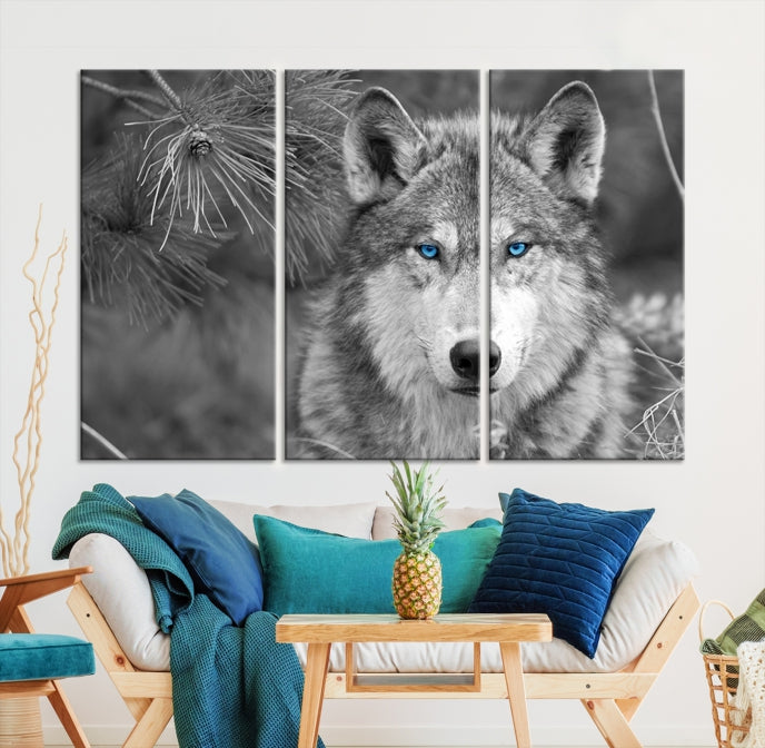 Wild Wolf Giclee Canvas Extra Large Animal Portrait Wall Art Print