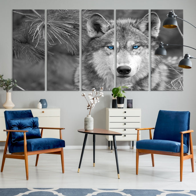 Wild Wolf Giclee Canvas Extra Large Animal Portrait Wall Art Print