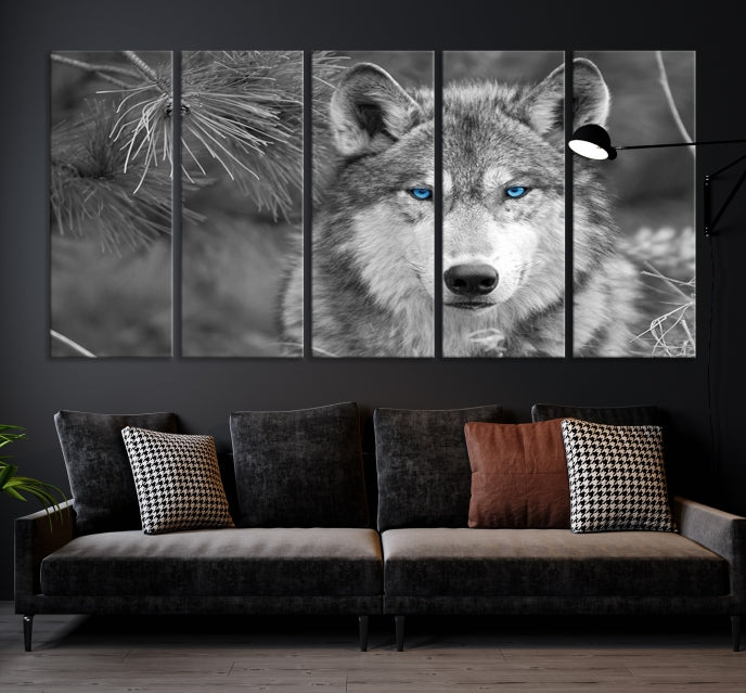 Wild Wolf Giclee Canvas Extra Large Animal Portrait Wall Art Print