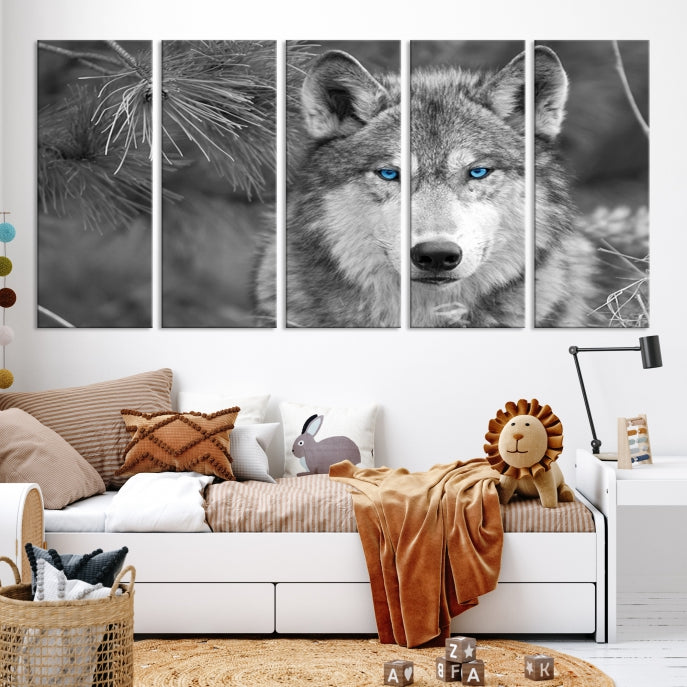 Wild Wolf Giclee Canvas Extra Large Animal Portrait Wall Art Print