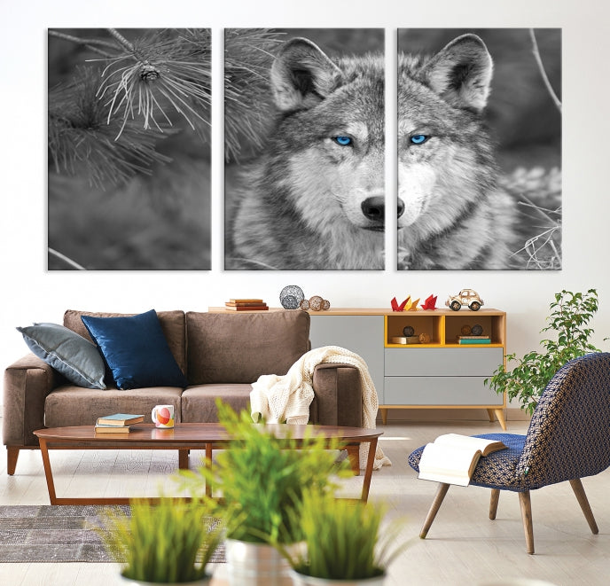 Wild Wolf Giclee Canvas Extra Large Animal Portrait Wall Art Print