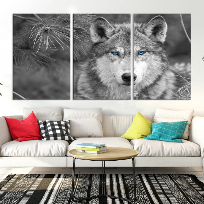 Wild Wolf Giclee Canvas Extra Large Animal Portrait Wall Art Print