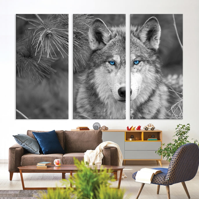 Wild Wolf Giclee Canvas Extra Large Animal Portrait Wall Art Print