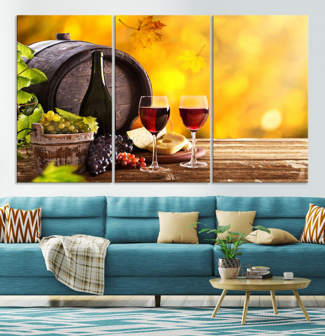 Wine Wall Art Winery Decor Extra Large Canvas Art Print