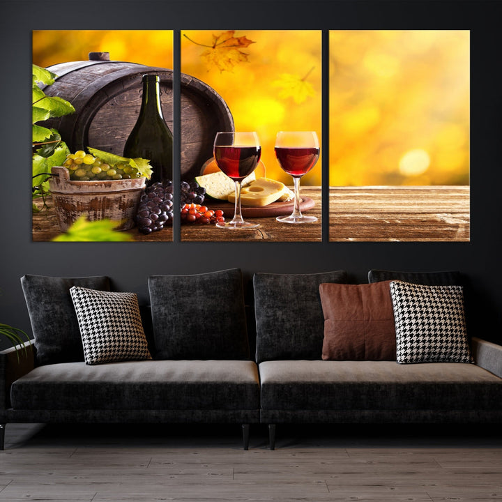 Wine Wall Art Winery Decor Extra Large Canvas Art Print