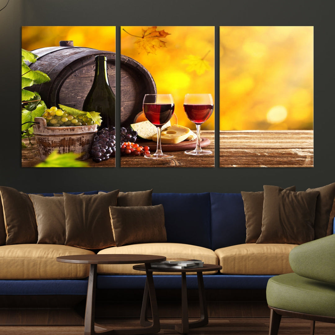 Wine Wall Art Winery Decor Extra Large Canvas Art Print