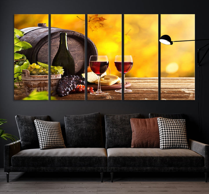 Wine Wall Art Winery Decor Extra Large Canvas Art Print