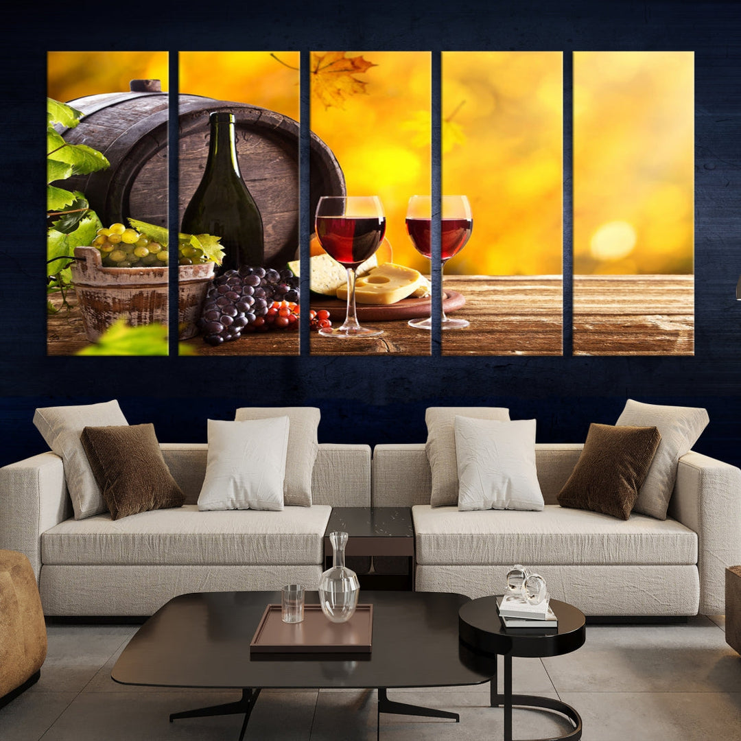 Wine Wall Art Winery Decor Extra Large Canvas Art Print