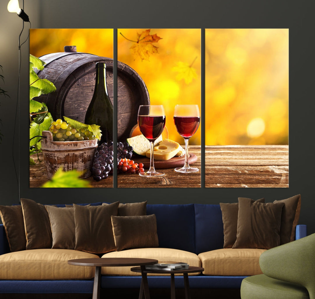 Wine Wall Art Winery Decor Extra Large Canvas Art Print