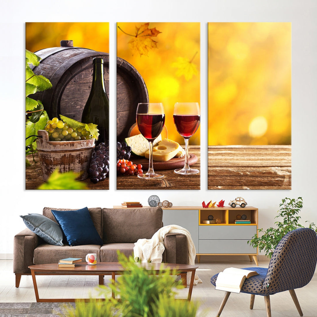 Wine Wall Art Winery Decor Extra Large Canvas Art Print