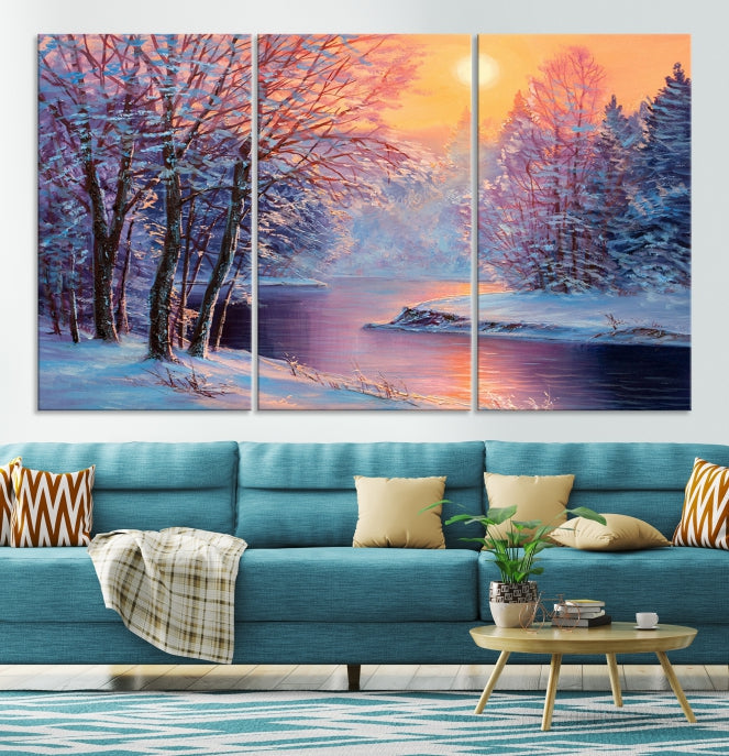 Winter Landscape Oil Painting Large Canvas Wall Art Giclee Print