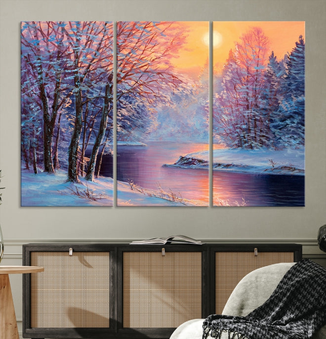 Winter Landscape Oil Painting Large Canvas Wall Art Giclee Print