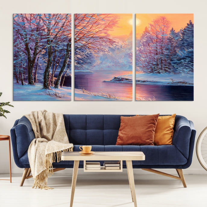 Winter Landscape Oil Painting Large Canvas Wall Art Giclee Print