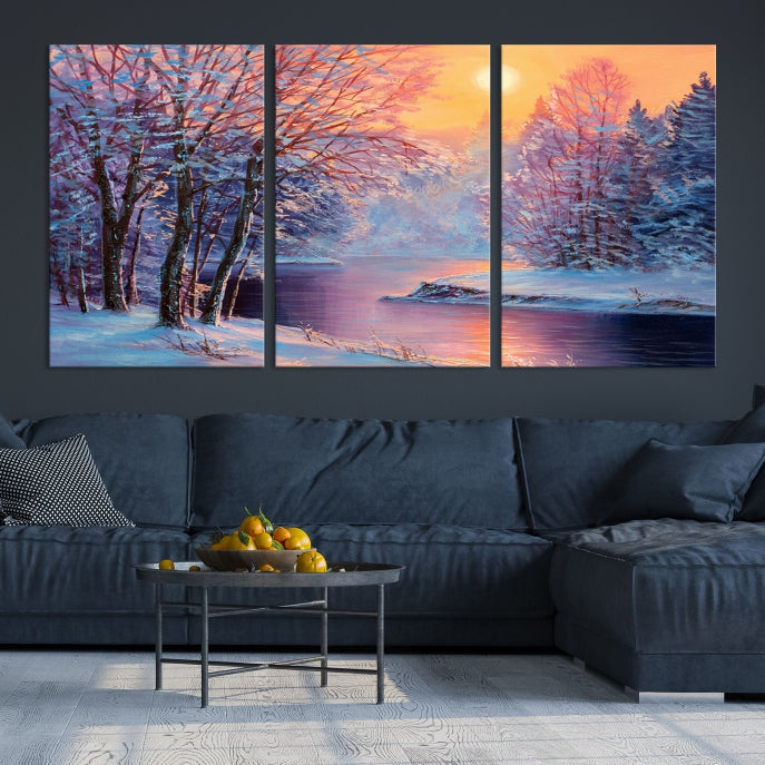 Winter Landscape Oil Painting Large Canvas Wall Art Giclee Print