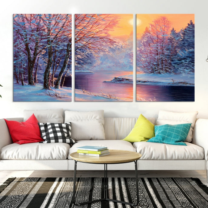 Winter Landscape Oil Painting Large Canvas Wall Art Giclee Print