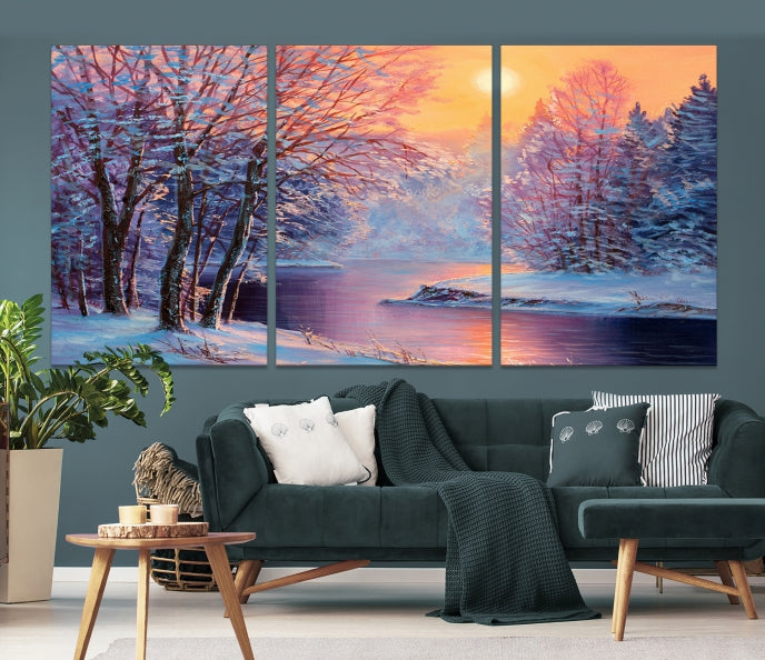 Winter Landscape Oil Painting Large Canvas Wall Art Giclee Print