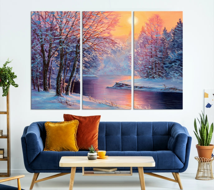 Winter Landscape Oil Painting Large Canvas Wall Art Giclee Print