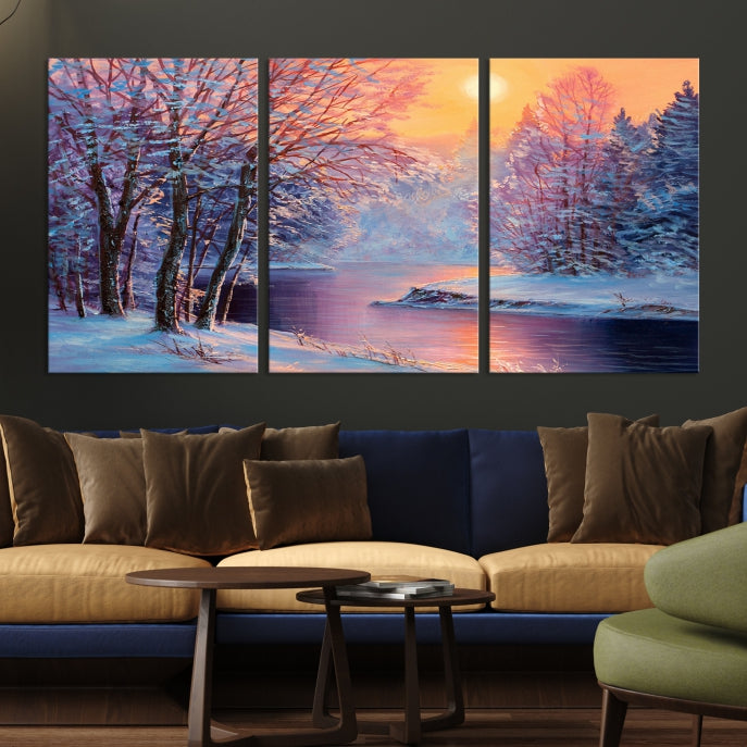 Winter Landscape Oil Painting Large Canvas Wall Art Giclee Print