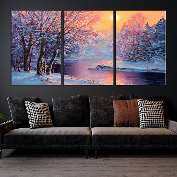 Winter Landscape Oil Painting Large Canvas Wall Art Giclee Print