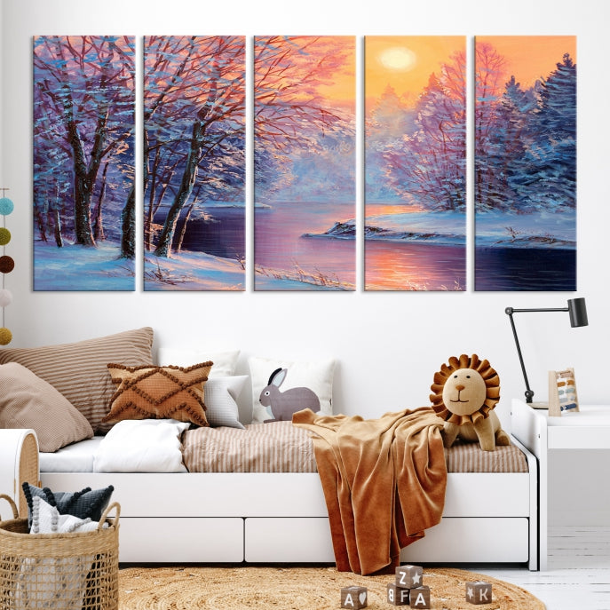 Winter Landscape Oil Painting Large Canvas Wall Art Giclee Print