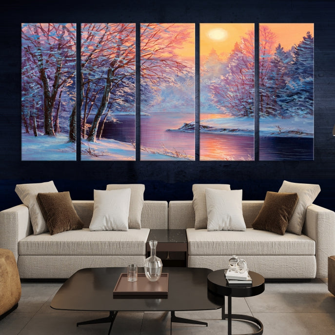 Winter Landscape Oil Painting Large Canvas Wall Art Giclee Print