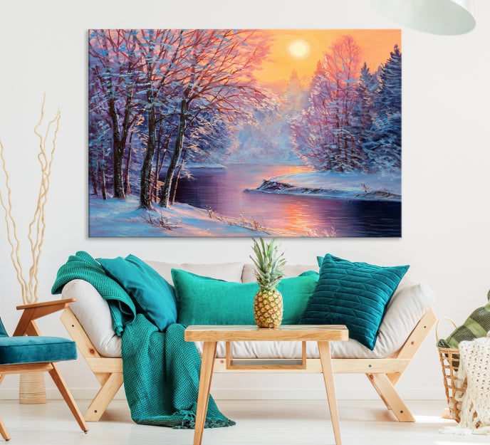 Winter Landscape Oil Painting Large Canvas Wall Art Giclee Print