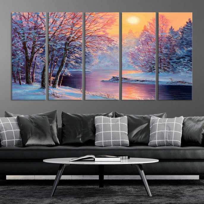 Winter Landscape Oil Painting Large Canvas Wall Art Giclee Print