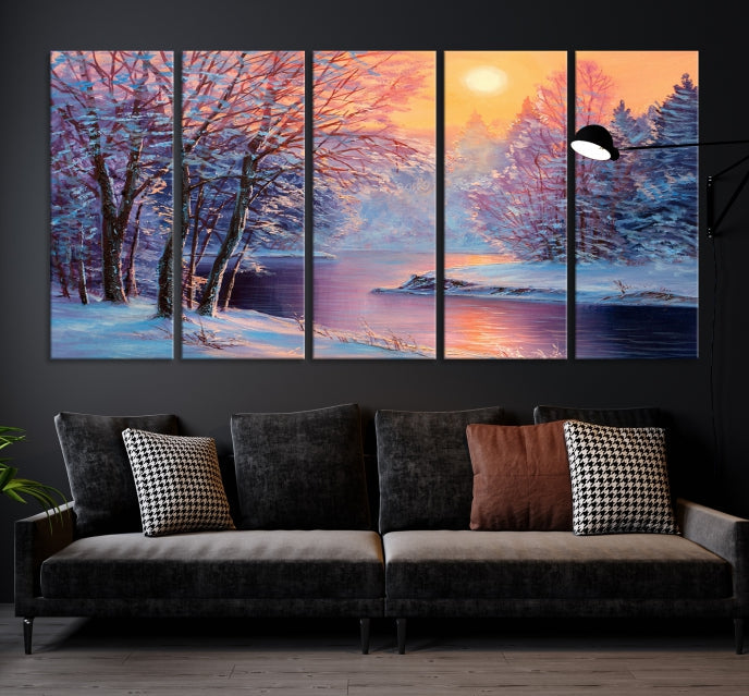 Winter Landscape Oil Painting Large Canvas Wall Art Giclee Print