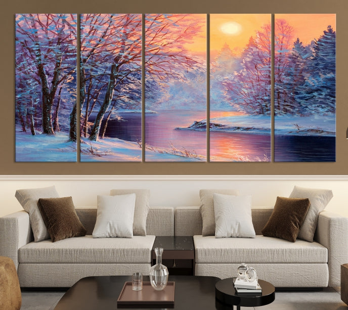 Winter Landscape Oil Painting Large Canvas Wall Art Giclee Print