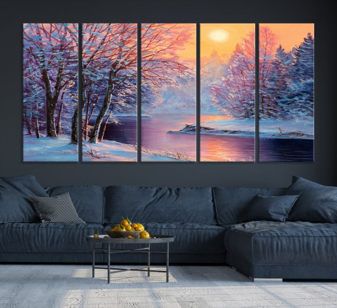 Winter Landscape Oil Painting Large Canvas Wall Art Giclee Print