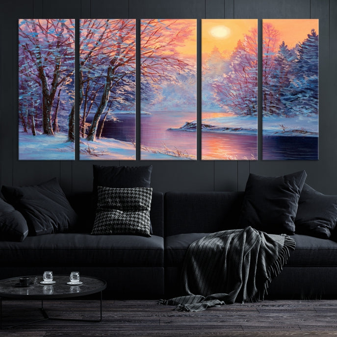 Winter Landscape Oil Painting Large Canvas Wall Art Giclee Print