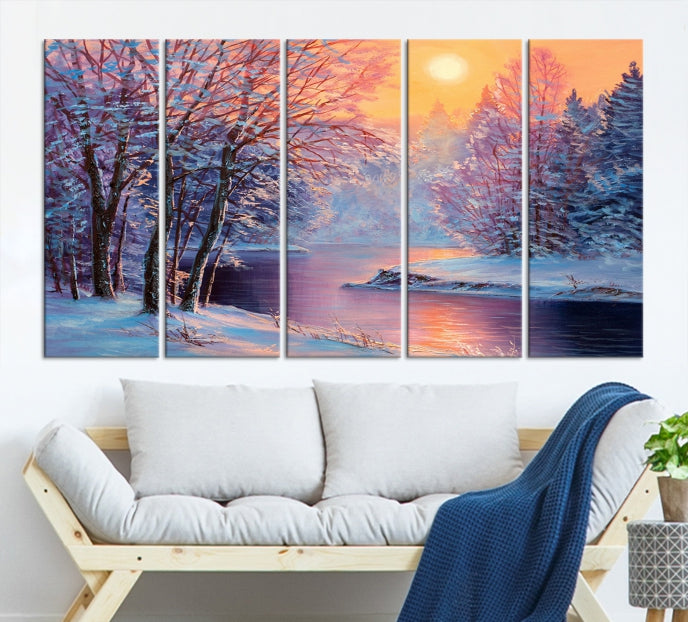 Winter Landscape Oil Painting Large Canvas Wall Art Giclee Print