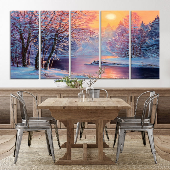 Winter Landscape Oil Painting Large Canvas Wall Art Giclee Print